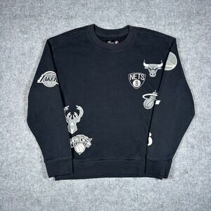 Hollister NBA crewneck sweatshirt mens XS Black graphic team logo Prints
